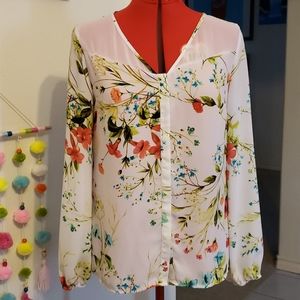 Sheer top floral